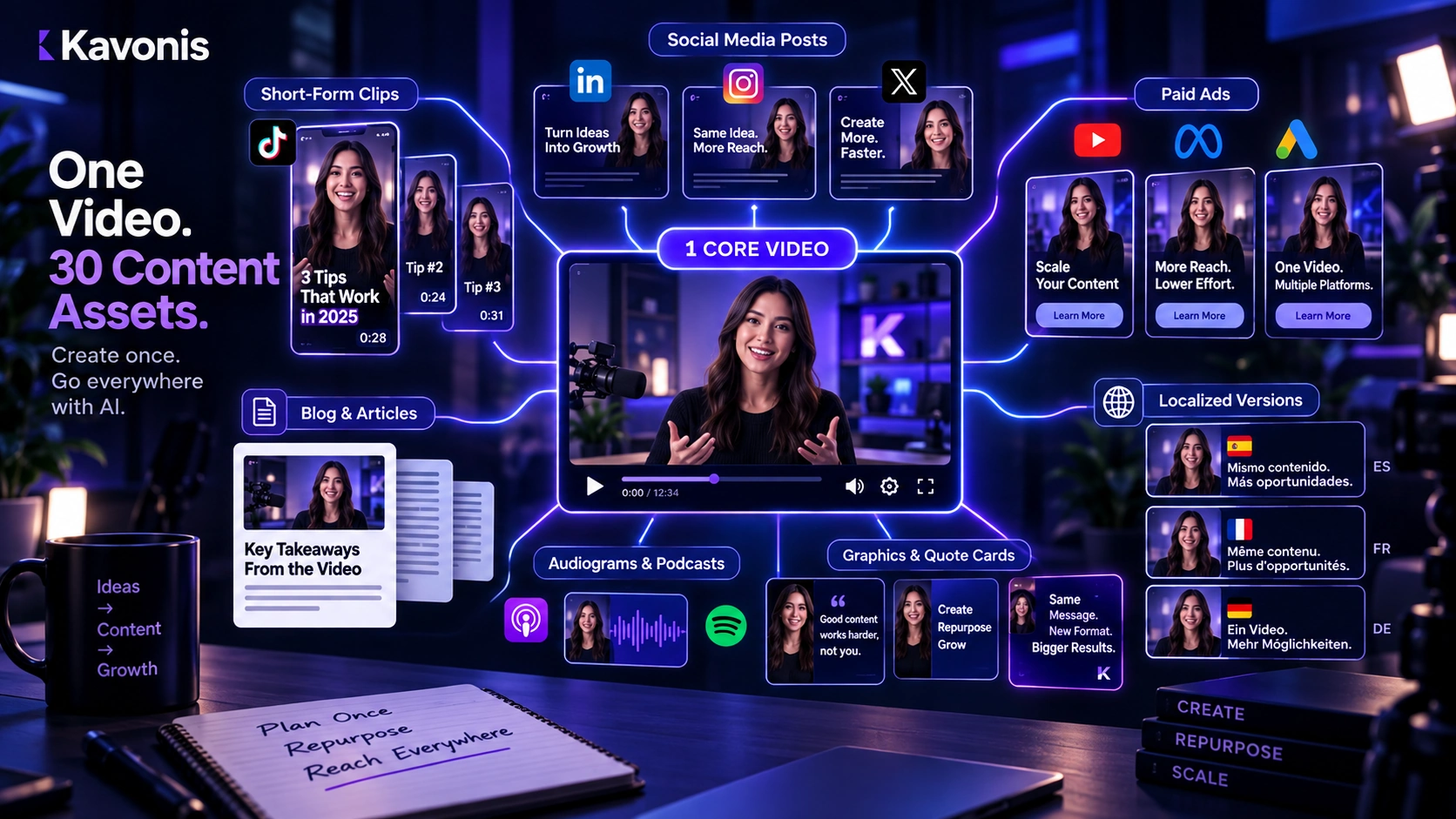 How to Turn One Video Concept Into 30 Content Assets With AI featured image
